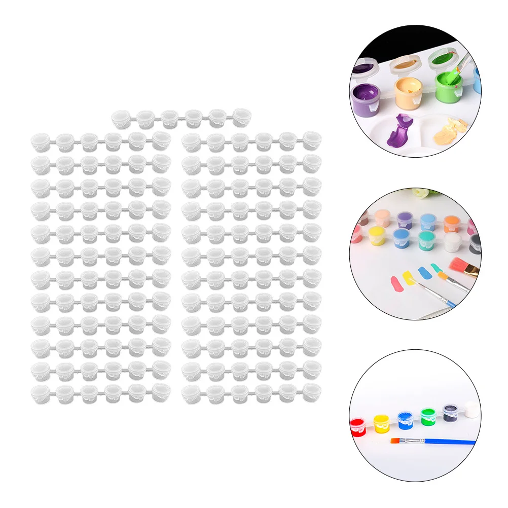 25 قطعة صندوق الصباغ مع غطاء صندوق الطلاء البلاستيكي للألوان المائية الفرعية التعبئة المقالي الفن حقيبة للتخزين المقصورات حامل اللون #2