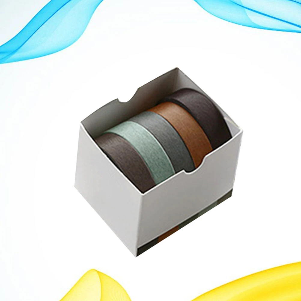 

5pcs Colorful Washi Tape Creative Paper Tape For Diy Decoration Gift Wrapping Photo Album Wall Art Journals Furniture Adhesive