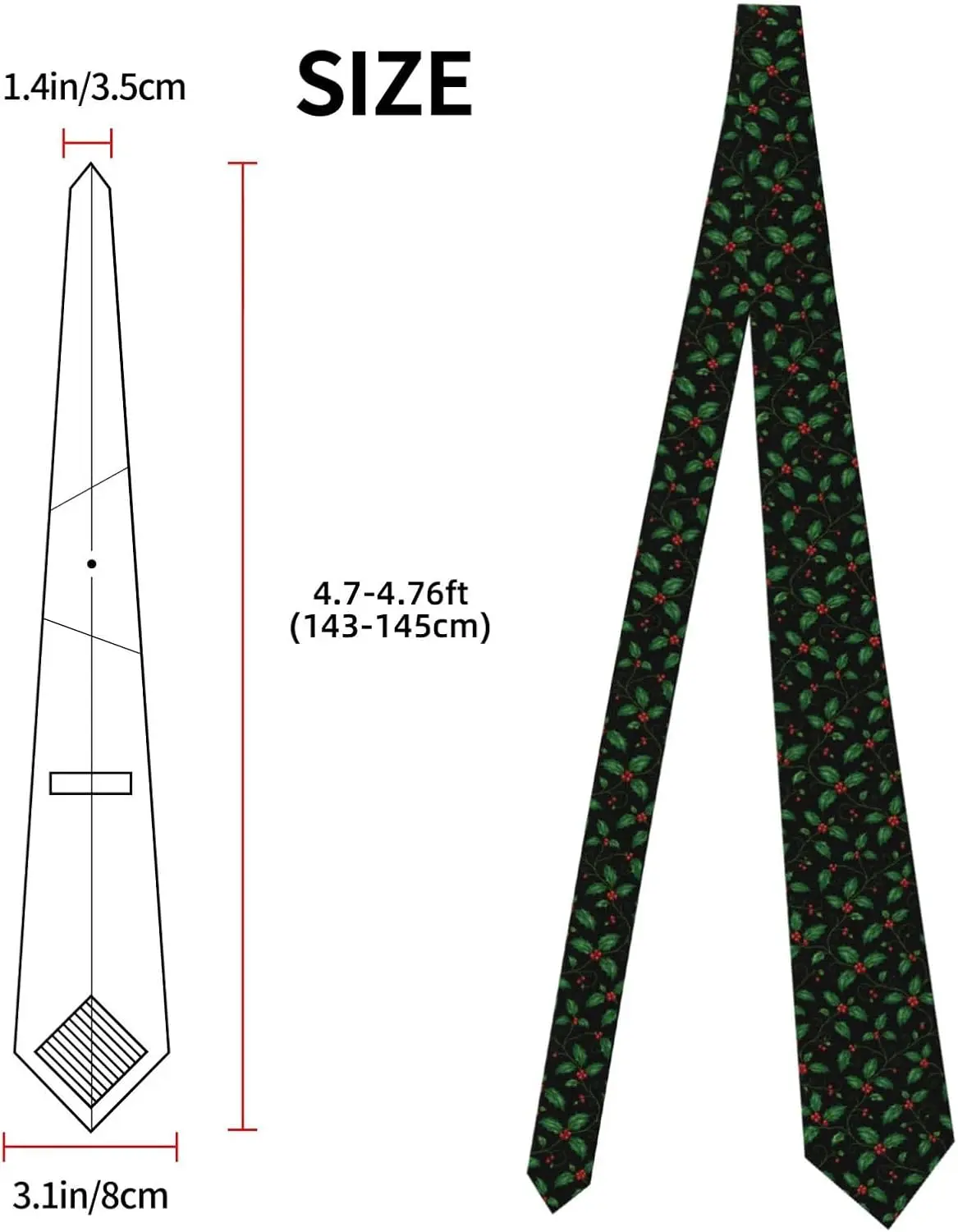 Funny Christmas Tie Men's Neckties for Men