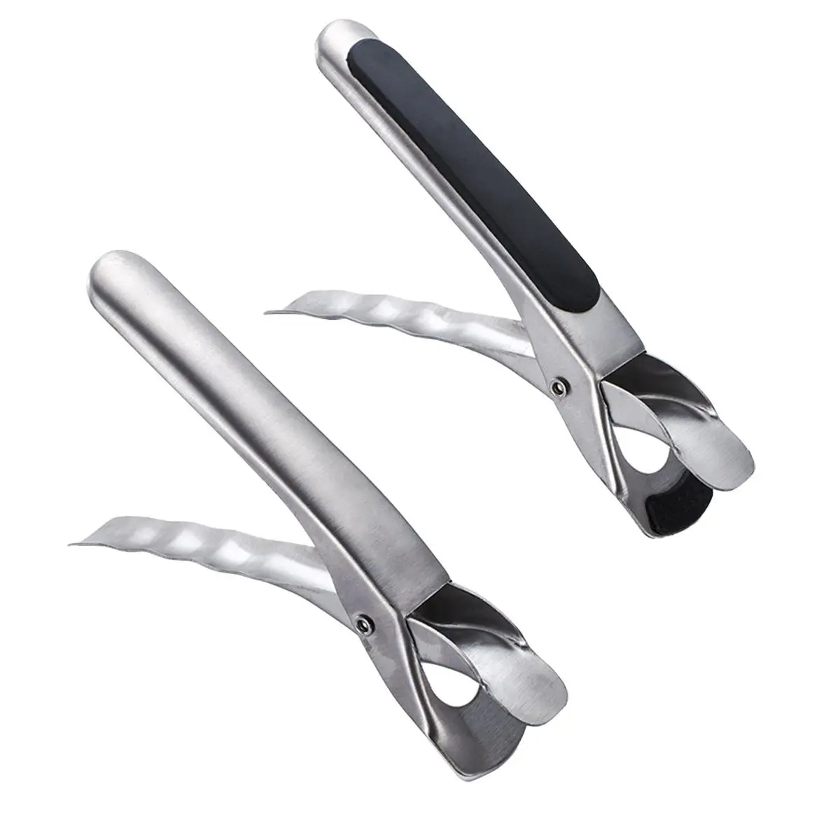 

2Pcs Kitchen Stainless Steel Heat Insulation Bowl Gripper Non-slip Plate Clip Anti- Tong Anti-hot Tong Pots Bowls