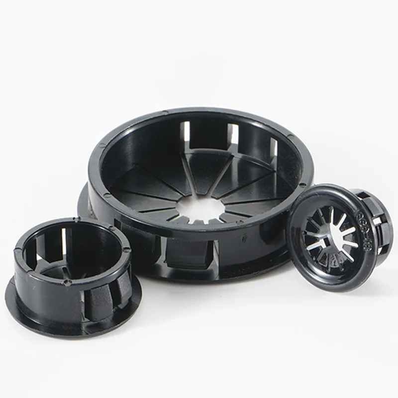 1-10 pz 16 19 21 22 25 28 30 32 35 38 40 45 50mm nero Snap-on foro copertura RSB rotondo scrivania filo plastica tavolo linea cavo HoleCover