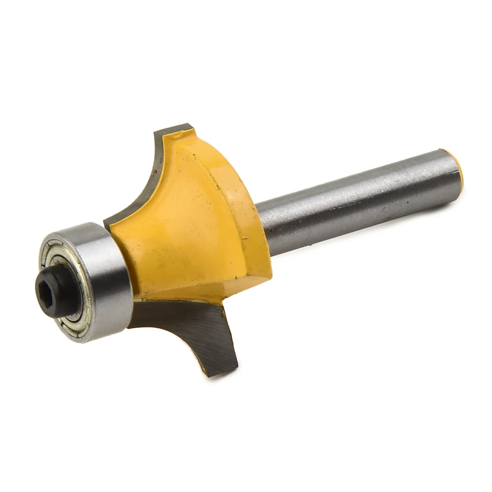 Bit Router Router Bit Hot Sale Popular Portable Pratical Anti-kickback Design Round Over Router Shank Yellow 1/4 Inch