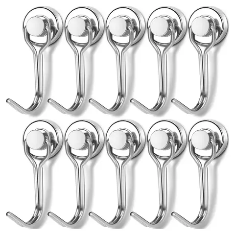 2-8 PCS 헤비 듀티 마그네틱 후크 강력한 자석 보관 후크 냉장고 그릴 키 수건 홀더 랙 주방 홈 액세서리
