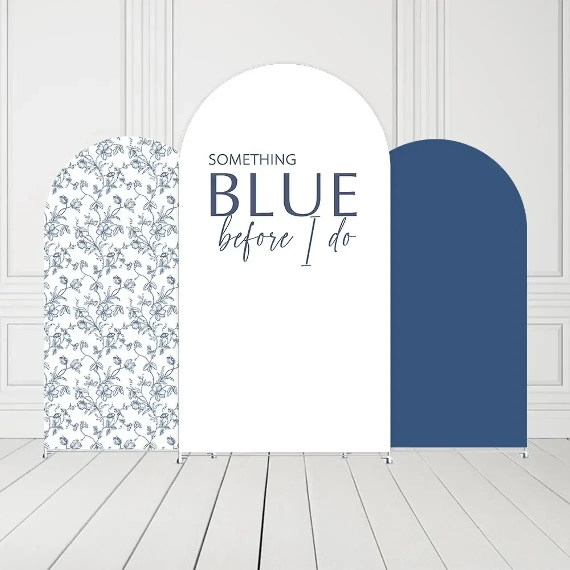 

Mocsicka 2-Sided Arch Covers Something Baby Shower Children Birthday Party BLUE Before I do Decoration Photo Background