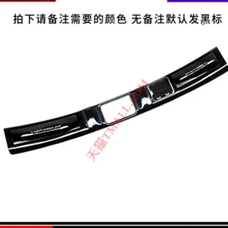 Car styling For Mitsubishi Outlander 2016-2019-2021 Rear Trunk Bumper Protector Rear Scuff Plate Rear Door Sill Car Accessories