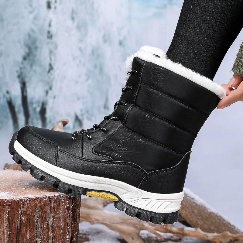 

Womens Winter Snow Boots Waterproof Shoes Walking Comfortable Hiking Tennis Booties Furry Mid Calf Warm Lightweight