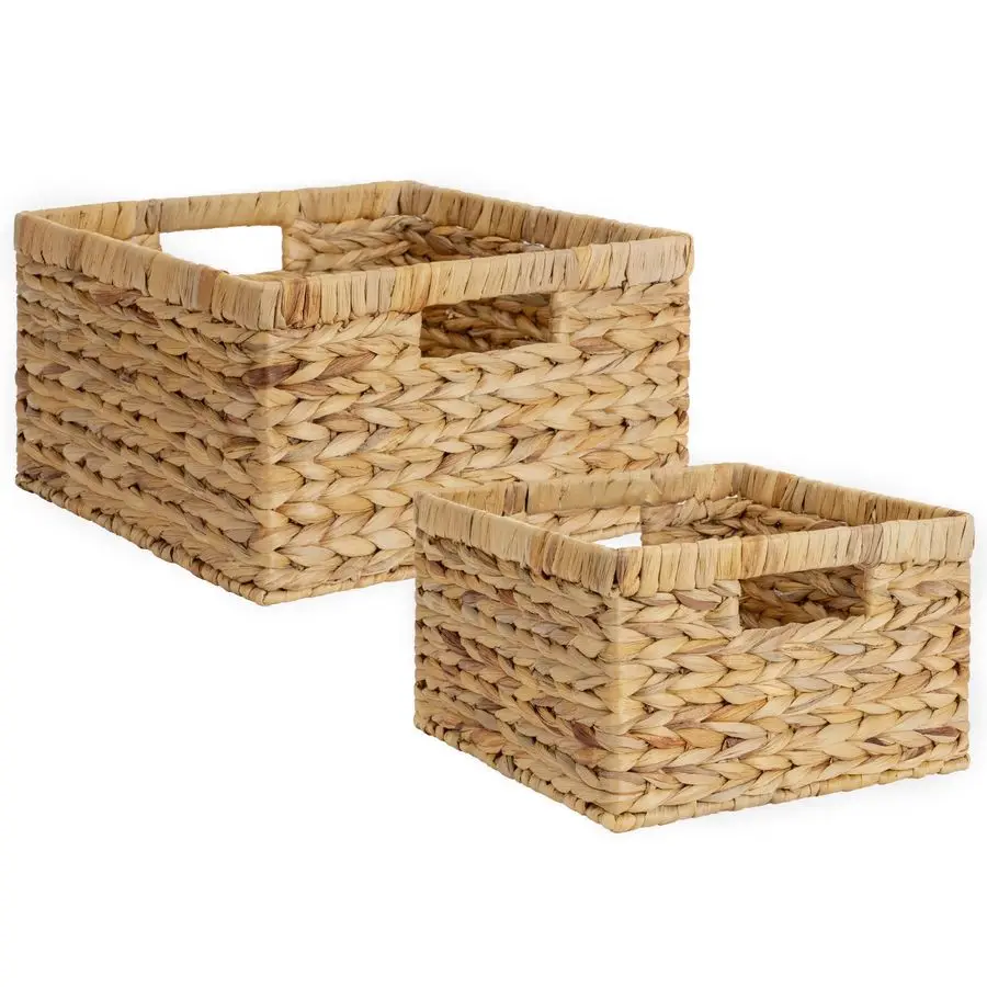 

Плетеные корзины для хранения, большие и маленькие корзины, корзины из водяного гиацинта для организации пространства, декоративные корзины из водяного гиацинта для хранения.