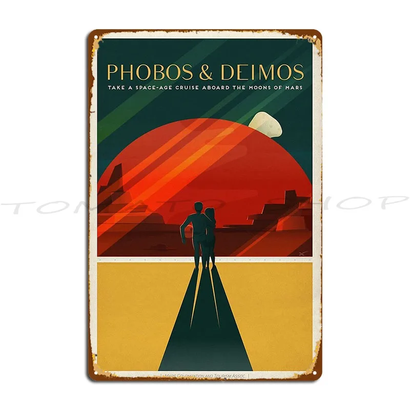 Spacex Mars Colonization And Tourism Association Metal Plaque Designing Pub Plates Pub Garage Design Tin Sign Poster