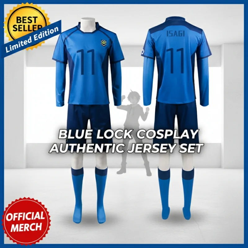 

☆YunCos Blue Lock Anime Cosplay Costume Isagi Bachira Rin Nagi Reo Hiori Yukimiya Niko Shorts T-shirt Wig Jersey Set☆