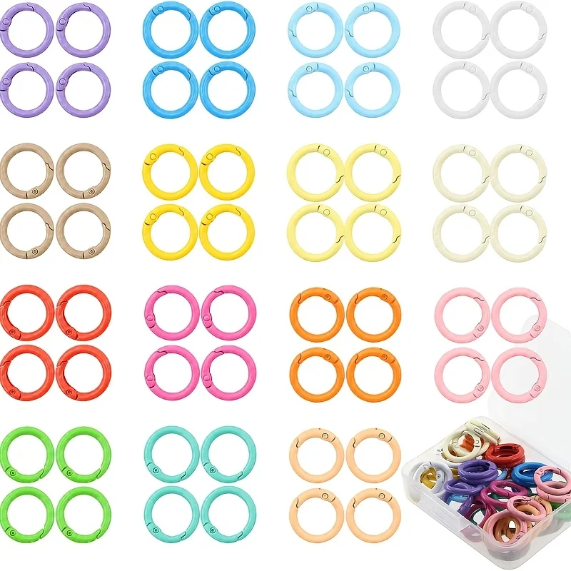 100pcs Colorful 25mm round Spring O-Ring for Jewelry-Making Keychains Wholesale Wallet & Handbag Accessories DIY Handicrafts