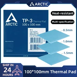 Almofada térmica ártica tp-3, alto desempenho, para computador, laptop, gpu, cpu, dissipador de calor, refrigeração, condutor, silicone, 0.5/1.0/1.5mm