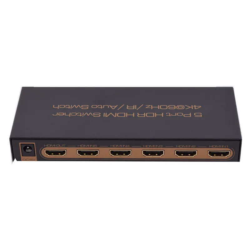 

5-Port HDR HDMI Switcher 4K@60Hz with HDCP 2.2