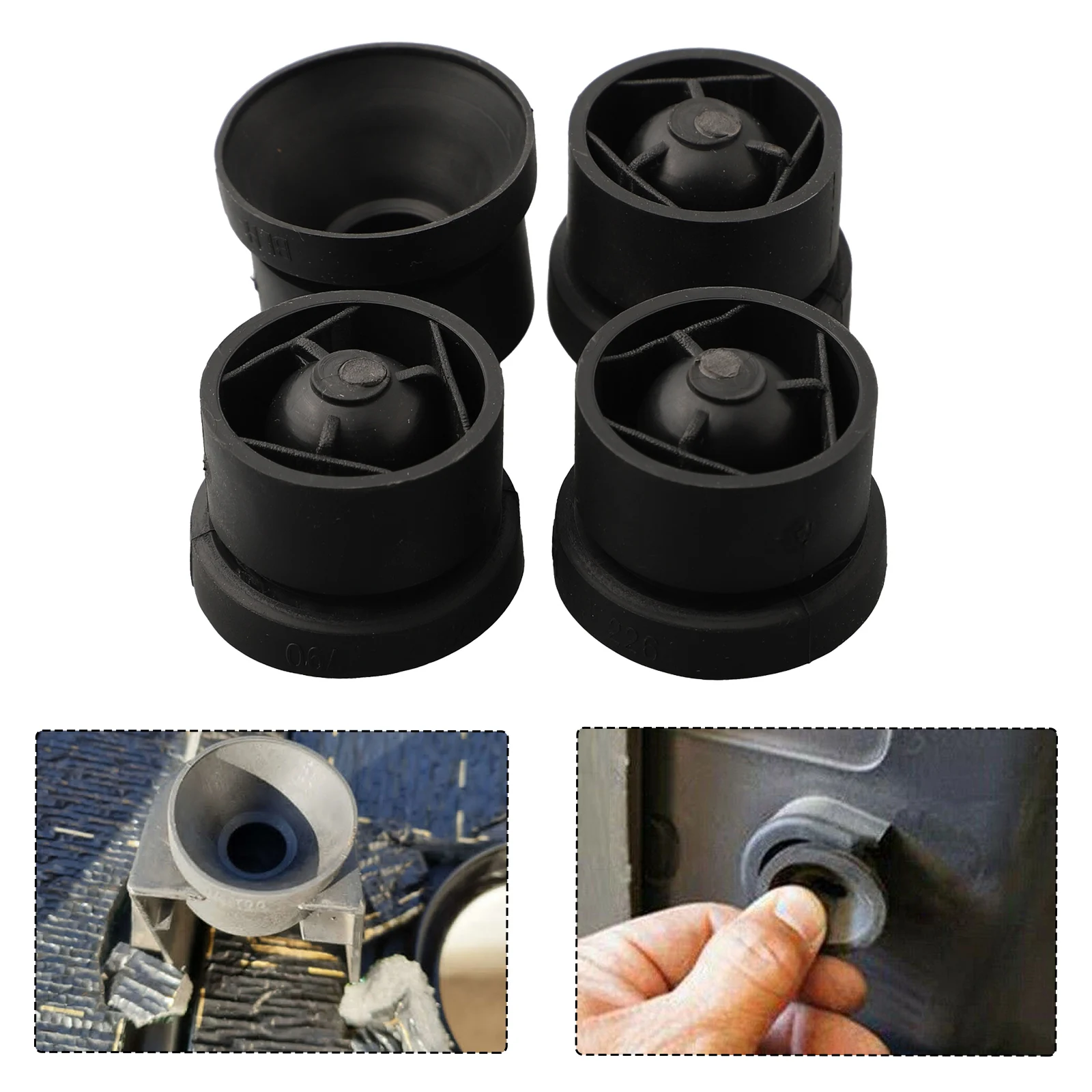 4PCS Engine Cover Stop Grommet Rubber Cushion for A4/S4 2001-2012 A5/S5 for sportback Coupe 2008-2011 for a7 2011-2016