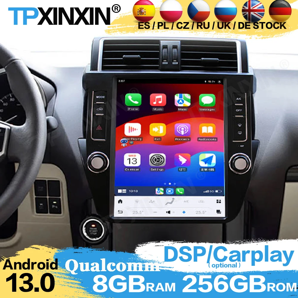 

12.1' Android Auto Screen Multimedia Stereo For Toyota Land Cruiser Prado 150 2014~2017 GPS Navigation Car Radio Audio Head Unit