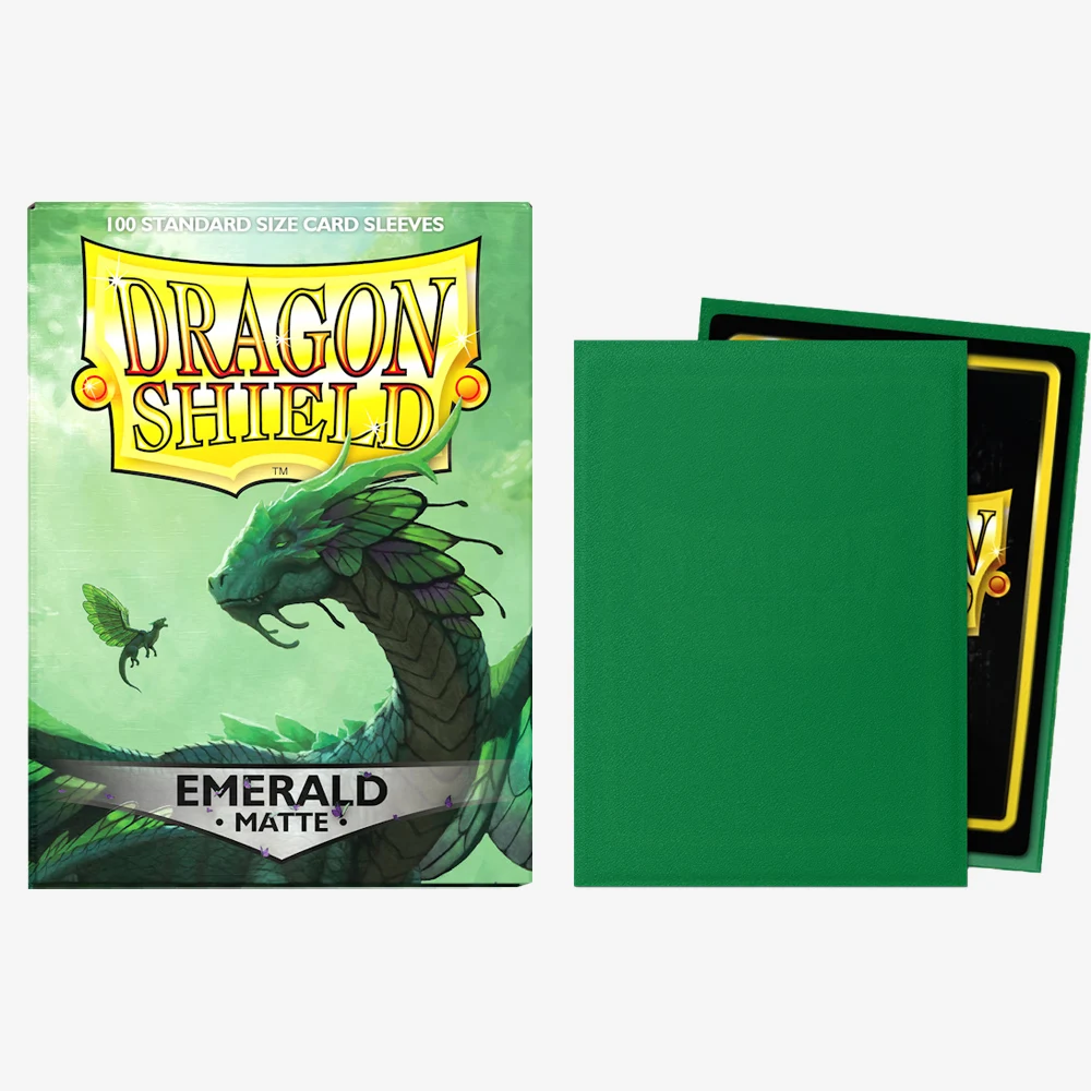 100 Standard Size Dragon Shield New Sleeves 66x91mm Green Matting Card Covers for MTG Board Game Cards Slevee