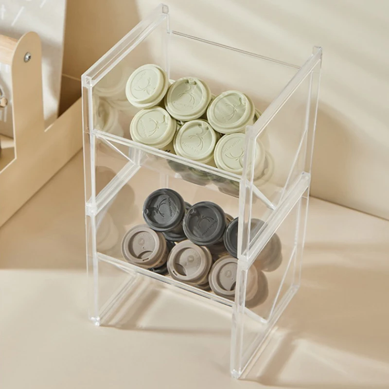 1pc Stackable Tea Bags Coffee Bags Storage Box Multifunctional Desktop Organizer Jewelry Storage Case Small Container