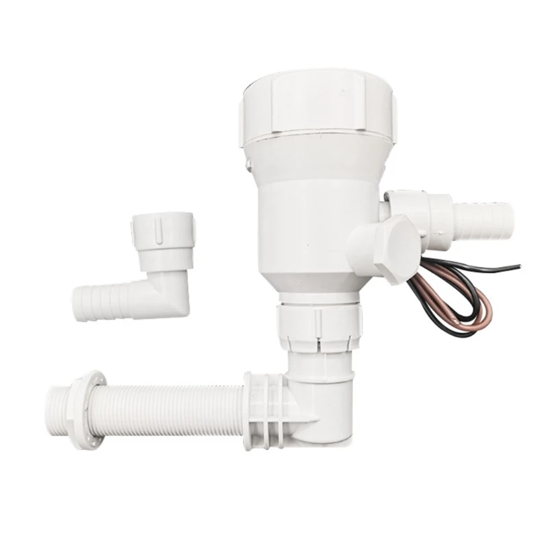 Marine Bilge Pump Boat Drainage Unit with ABS Outer Housing, Stainless Steel Shaft Structure, Single Pump for X37F
