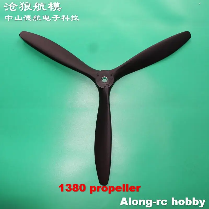 

13“ 1380 13*8 GP EP 3 Blades Propeller CNC Metal Hole for Gas RC Plane Airplane Aircraft or EP RC Models DIY Model Spare Part