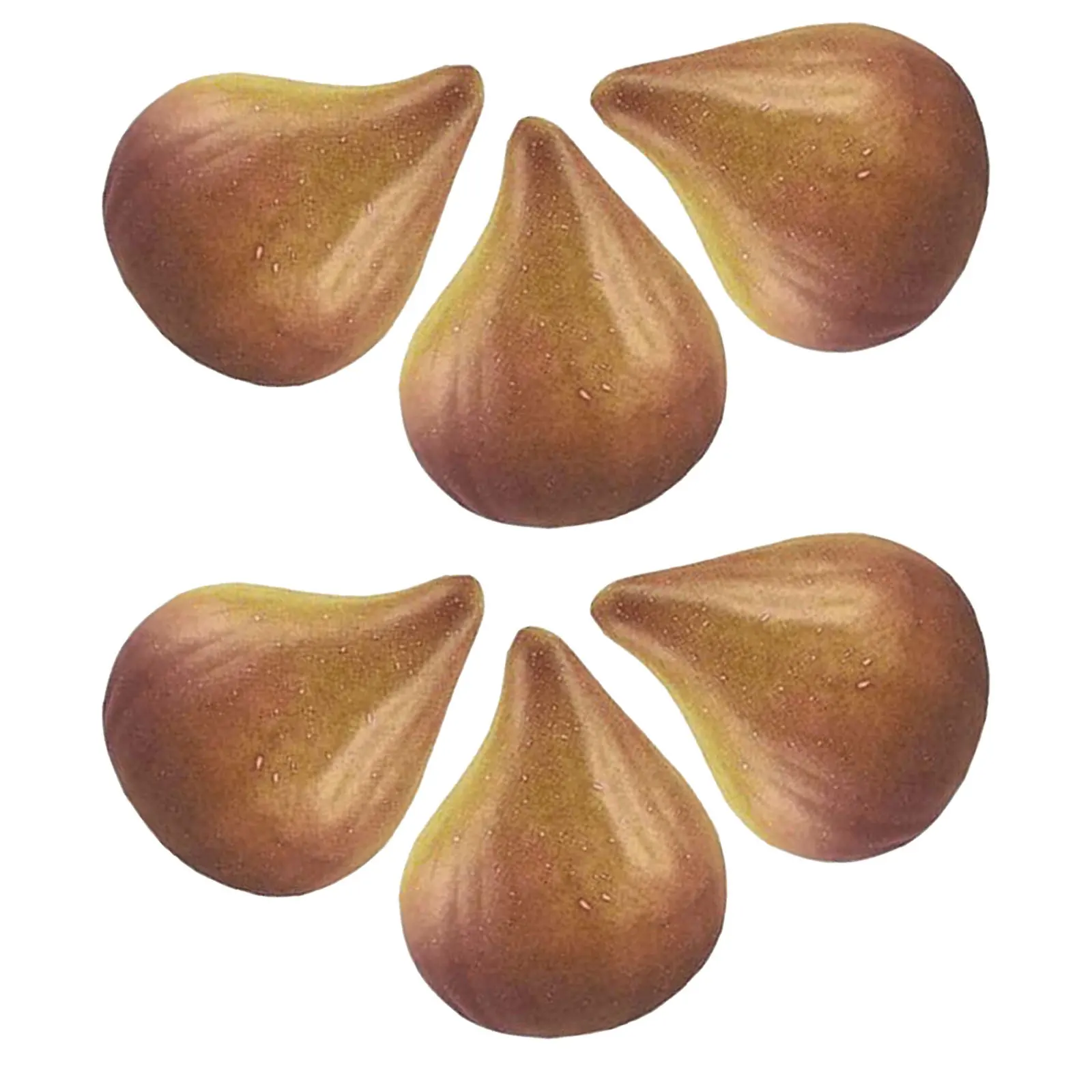 6 шт. искусственных инжиров, реалистичный декор для кухни и фотосессий