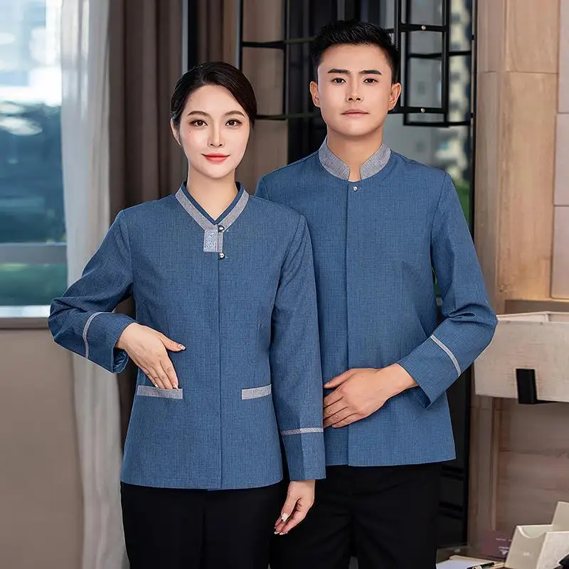 

Cleaning Service Uniform Long Sleeve Autumn and Winter Suit Hospital Cleaning Aunt Uniform Hotel Room Cleaning Work Clothes