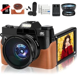 SLR Compact Digital Photography Camera 4K WIFI Webcam Camera Vintage Vlog Video Recorder YouTube 48MP Camcorder 3