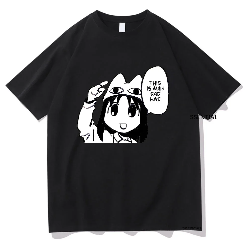 Anime Azumanga Daioh T Shirt I Draw Osaka in Cafe Uniform Saying This Is Mah Dad Hat Men/Women Aesthetic T-Shirt Cotton Tees