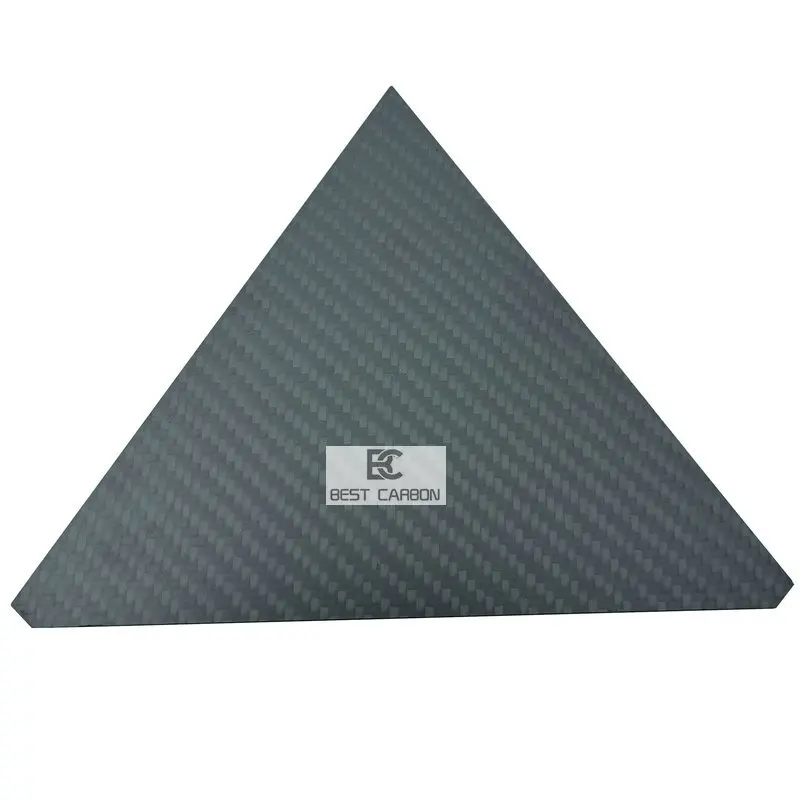 Free shipping 2mm thickness twill mattte surface  3K carbon fiber plate Triangle shape plate ,rigid plate