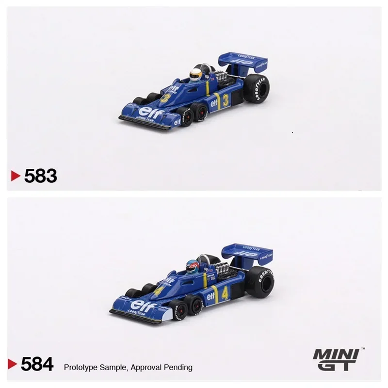 มินิ GT 1:64 ไทเรลล์ P34 # 3 จูดี้ เชคเตอร์ / # 4 Patrick Depailler 1976 รถโมเดล Diecast GP สวีเดน