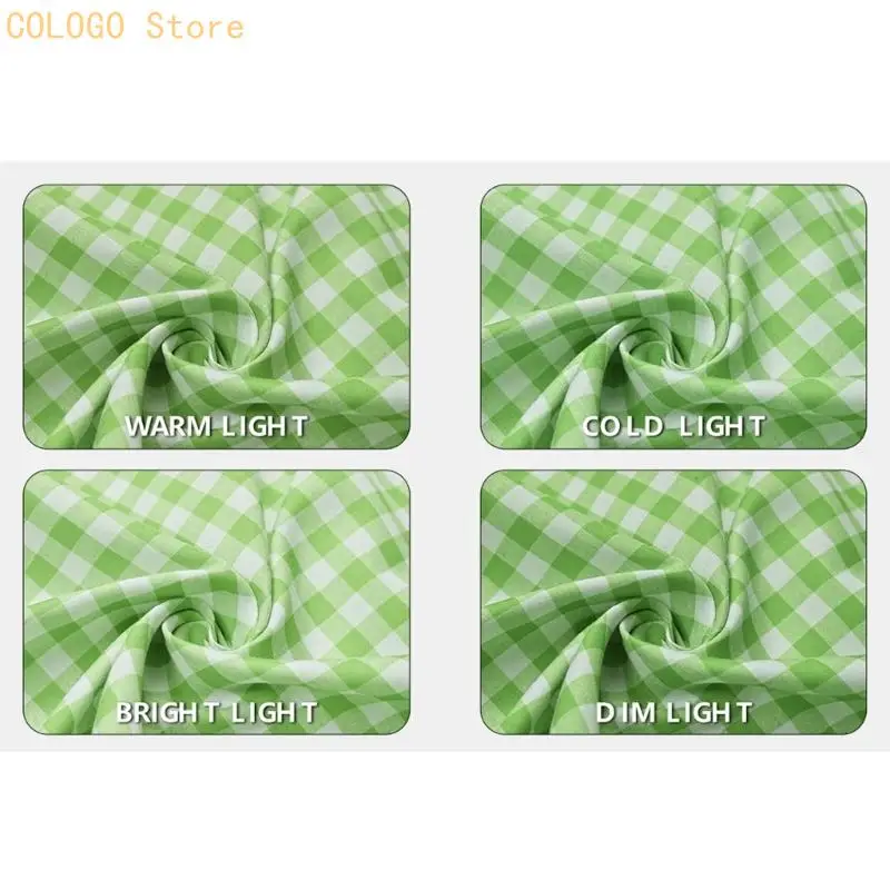 Kitchen Short Curtain Panel with Rod Pocket, Light Filtering Polyester and Gingham Trim for Bath