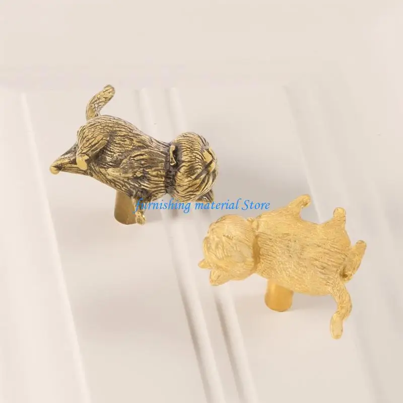 Y5GD Multiple Use Metal Cabinet Pull Lovely Lucky Cats Theme Ergonomic Design Comfort Easy Installation for Home Decors