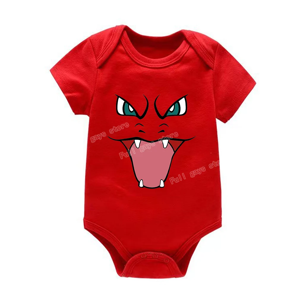 Pokemon Bodysuits Cute Elf Expression One-Pieces Pikachu Baby Clothing Toddler Romper Boys Girl Clothes Squirtle Jigglypuff