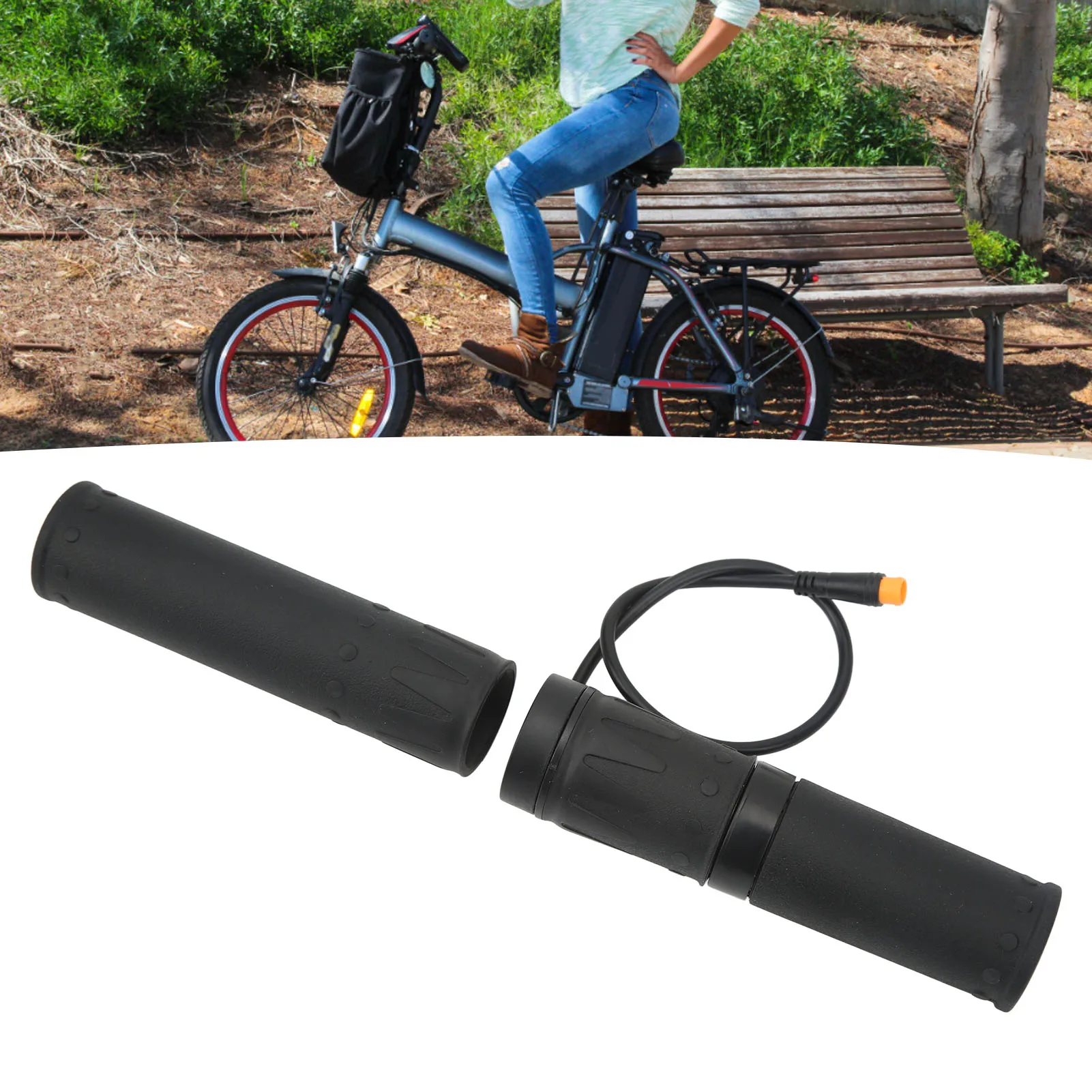 전기 자전거 스로틀 그립 고무 분리형 반회전 방수 조인트 자전거 트위스트 스로틀 수리용