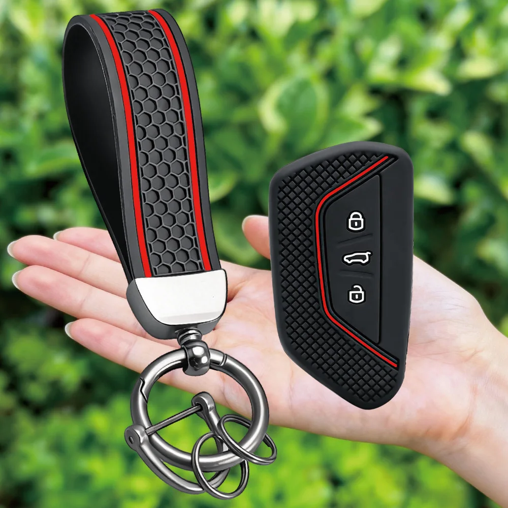 Silicone Remote Case Key Cover For Skoda Octavia 4 A8 MK8 For Seat Leon Fr Mk4 Cupra Formentor 2023 accesorios For VW Golf 8 ID4 view 2