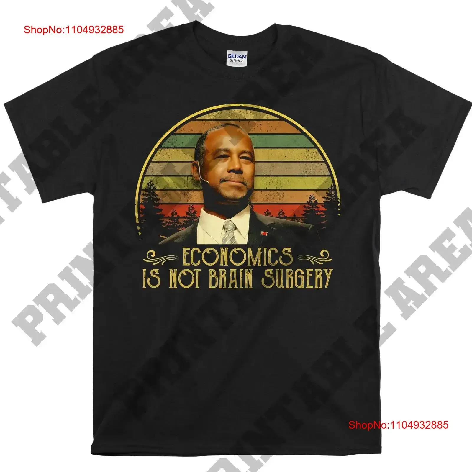 

Ben Carson Economics Is Not Brain Surgery Vintage Men T shirt MO49 vintage Washed designer clothes Slightly fashion