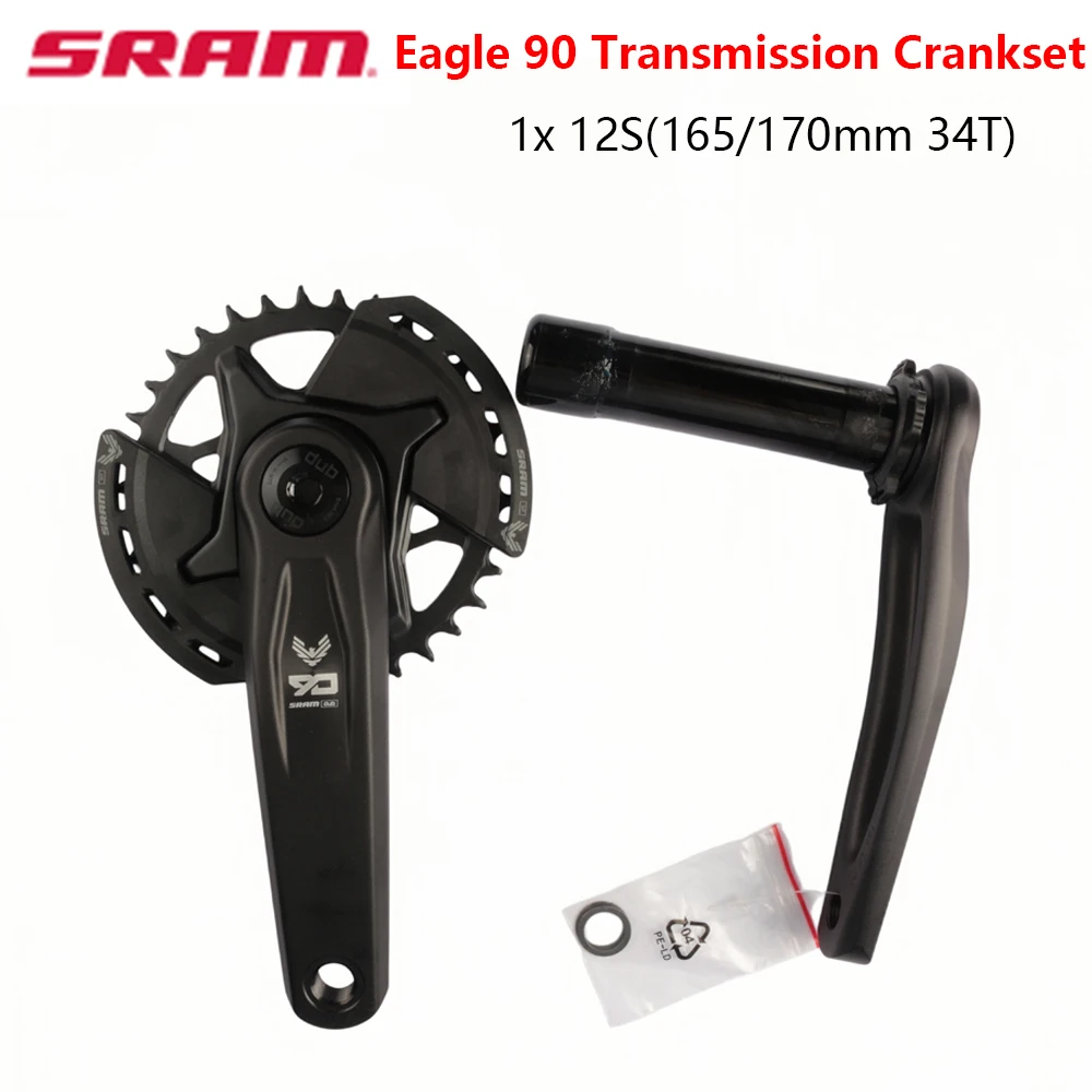 SRAM GX Eagle 90 Kurbelgarnitur 165mm 170mm 34T Kettenblatt Eagle T-Typ Mountainbike DUB Kurbelgarnitur für 1x 12S
