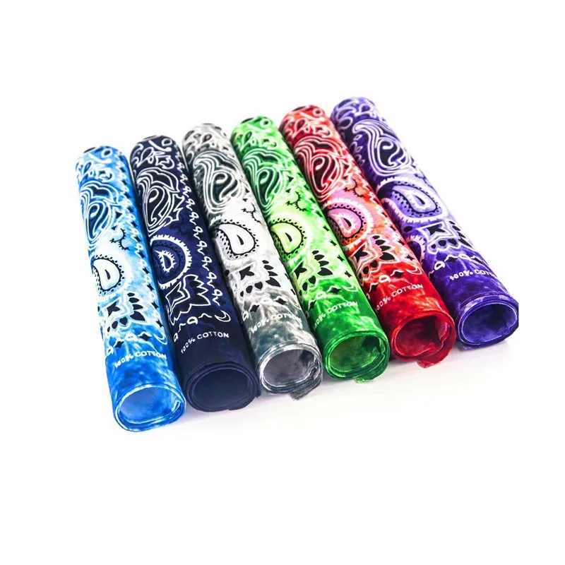 

55CM NEW Hip Hop printed Cotton cashew flowers Bandana Man Women Outdoor Headbands amoeba Scarves TOP Quality Hair Accessories