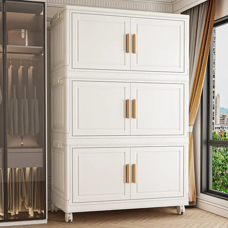 Storage Cabinet Foldable Shoe Cabinet Clothing Book Locker Plastic Large Capacity Shelf Household Dormitory Storage Box