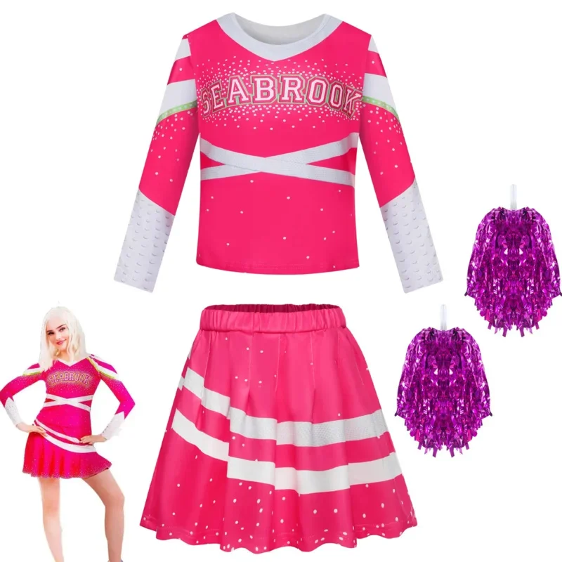 2022 Halloween Cheerleader cosplay costume girls adbottom outfit fancy dress zombie cheer camp costumes clothes for kids