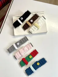 Handmade Wool Knitting Cute Strap for Apple Watch 38/42 40/44mm 6 5 4 Ladies Bracelet for Iwatch Band 7 8SE 49Ultra 3 2 41/45mm