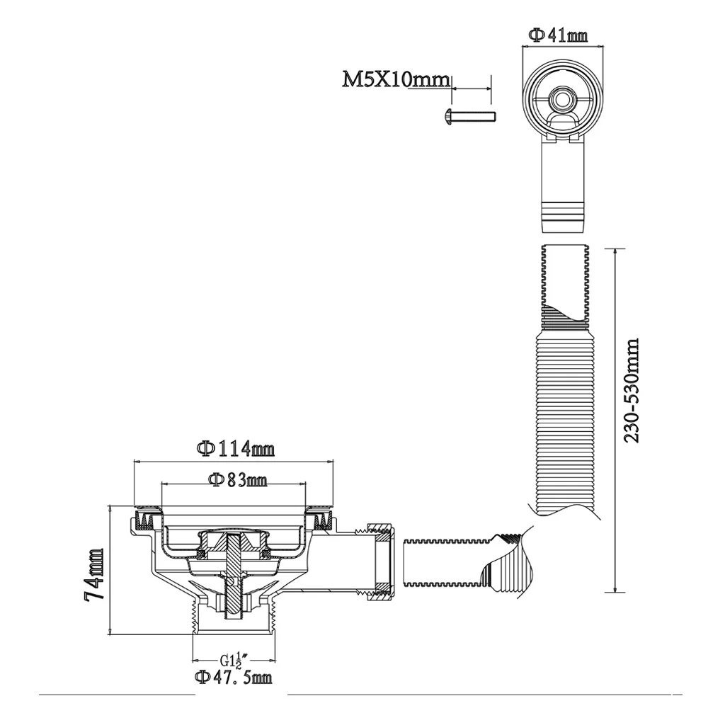 Imagem -04 - Talea-escovado Metal Gun Filtro para Pia de Cozinha Acessório Cesta 114 cm Xk267c014