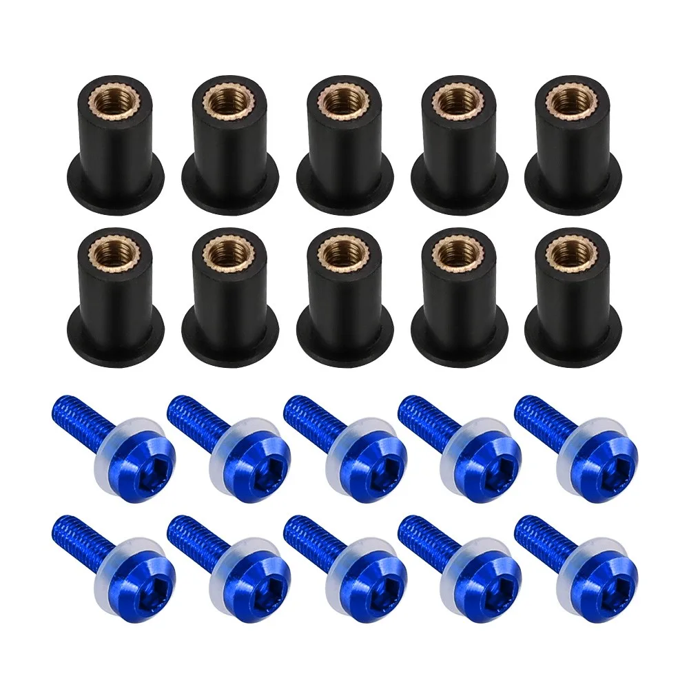 M5 Screws For YAMAHA YZFR1 YZFR125 YZFR15 YZFR25 YZFR3 YZFR6 S YZFR7 R9 YZRR125 Windscreen Fairing Windshield Bolt Screw Kit