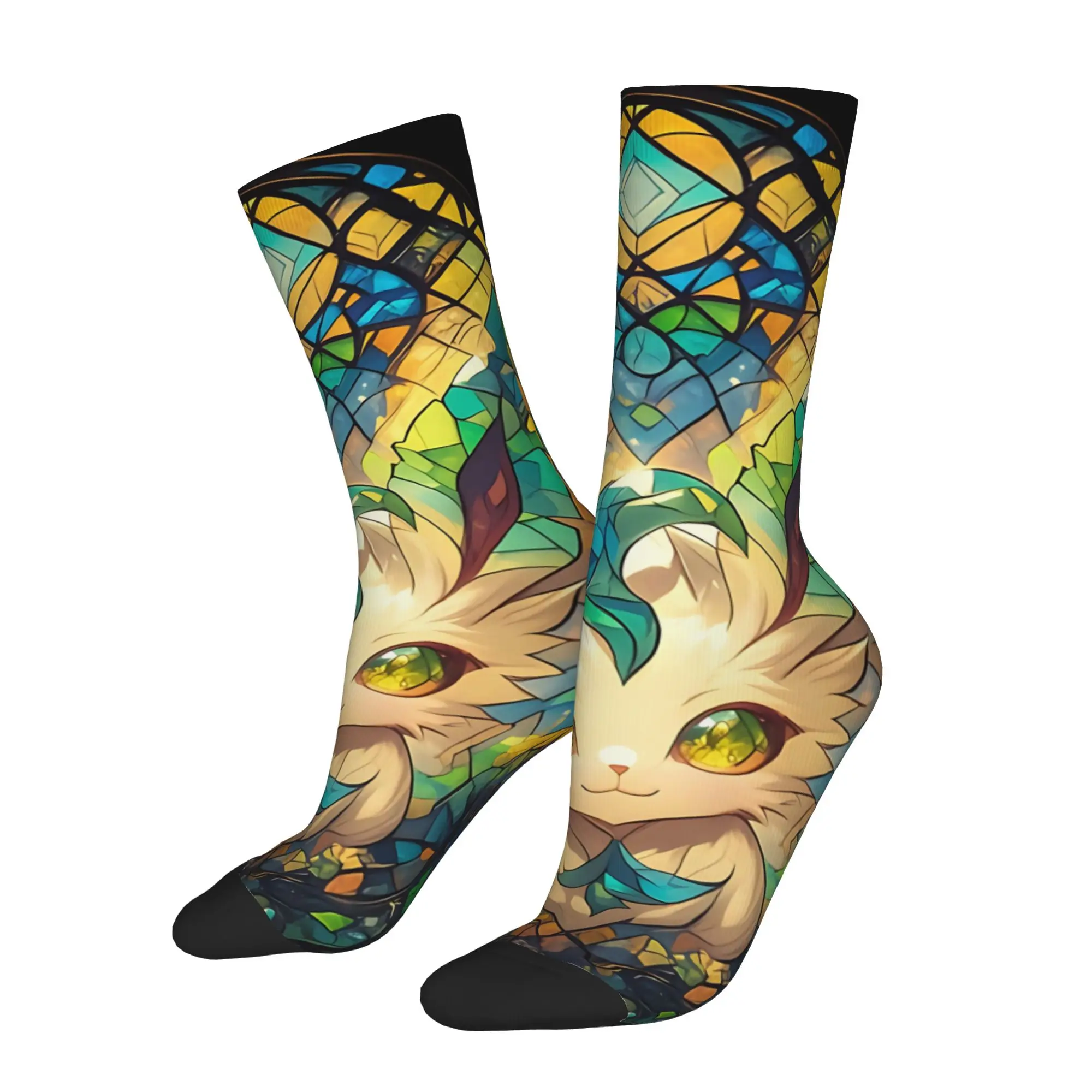 

Pokemon Eevee Eeveelution Vintage Hip Hop Novelty Seamless Crew Crazy Sock Sports Socks