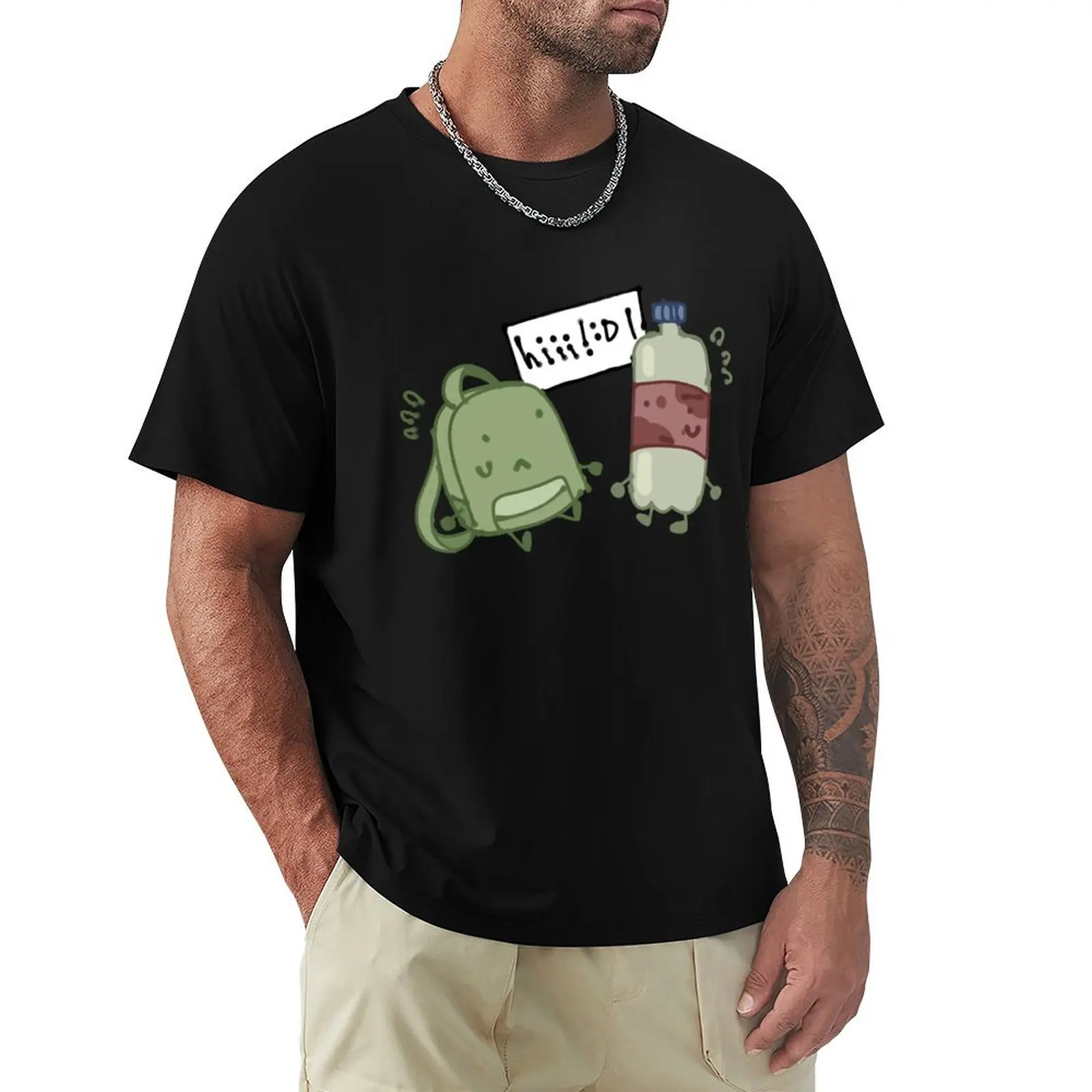 Liam, Texty and Bryce T-Shirt Minimalist Plain Crew Neck T-Shirt