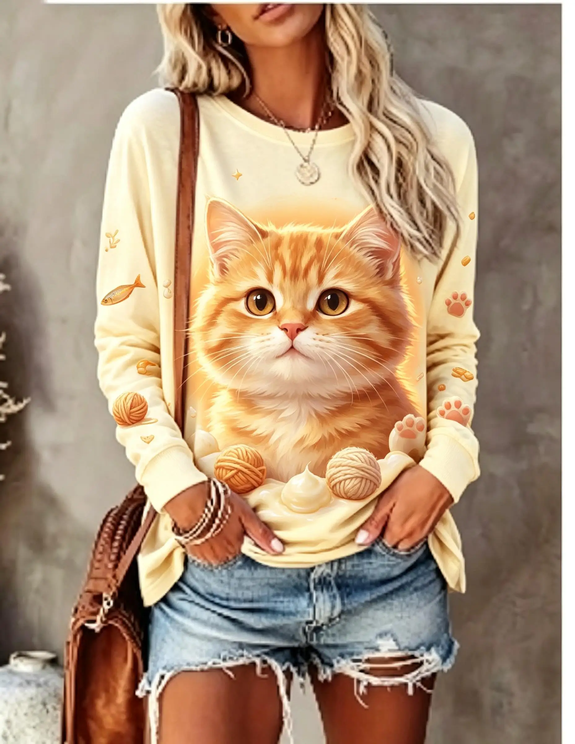 Women Long Sleeve T Shirt Golden Retriever Autumn Maple Leaf Print Crew Neck Casual Fall Tops