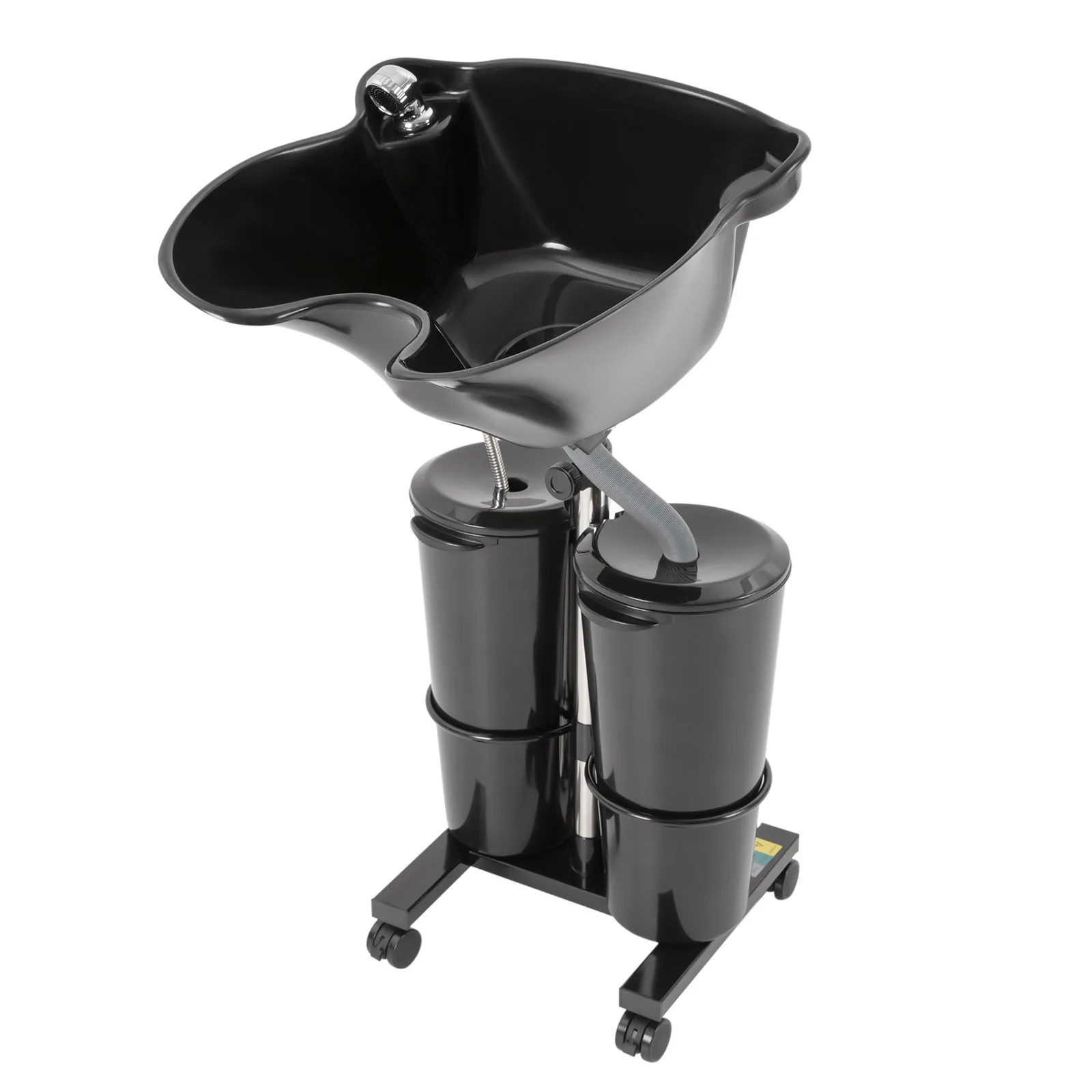 Salon Hairdressing Tool Portable Plastic Shampoo Basin with 2 Water Buckets Free Standing Shampoo Bowl