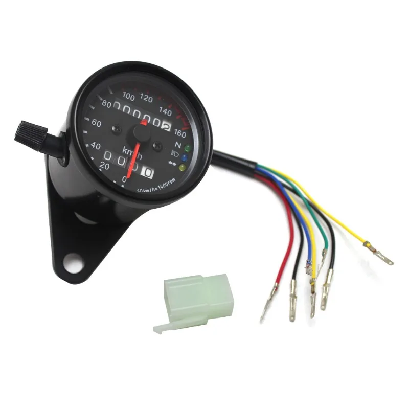 

Universal Motorcycle Speedometer Odometer 12V Motorcycle Dual Speed Meter with LED Indicator Speedometer Motorcycle