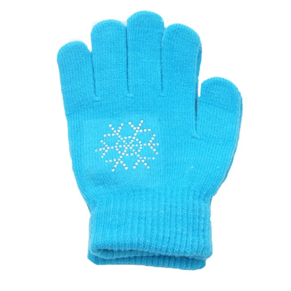 Cold-proof Non-Slip Skating Gloves Palm Protection Winter Warm Figure Skating Gloves Cotton Stretch Skating Mittens Ice Sports