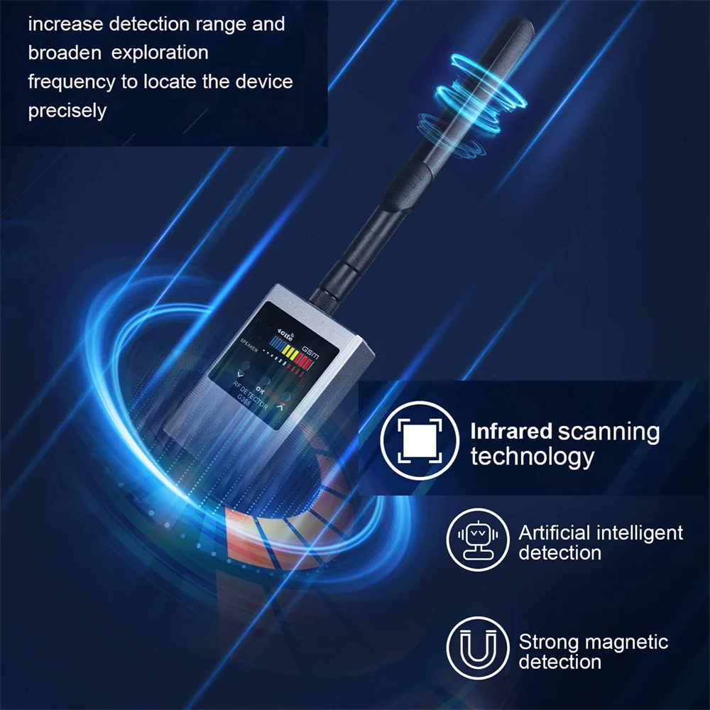 Imagem -05 - Anti Spy Wireless rf Signal Detectar Dispositivo de Espionagem Scanning Câmera Escondida Áudio Gsm Gps Tracker Cam Profissional