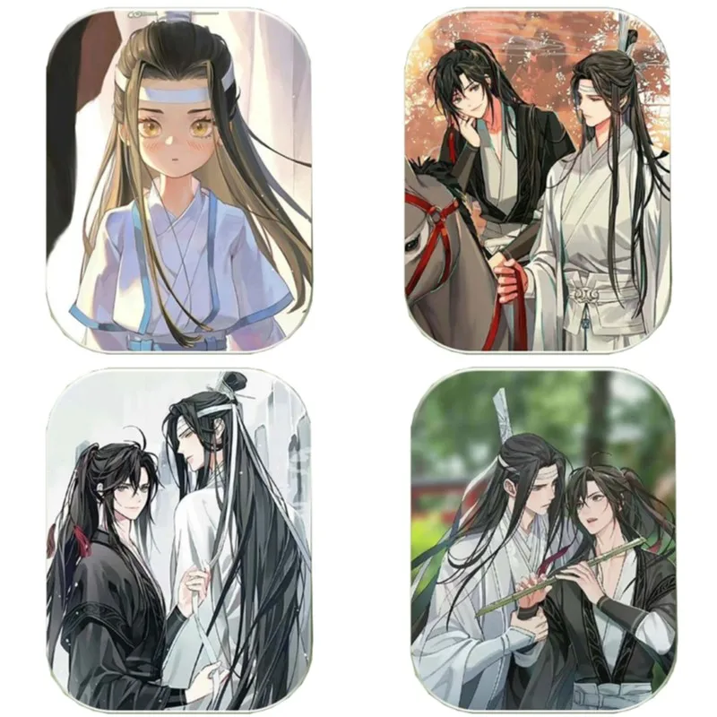 8×6cm Grandmaster of Demonic Cultivation,Mo dao zu shi, Folding Single-side Makeup Mirror, Anime Cute,Portable Travel, With Comb