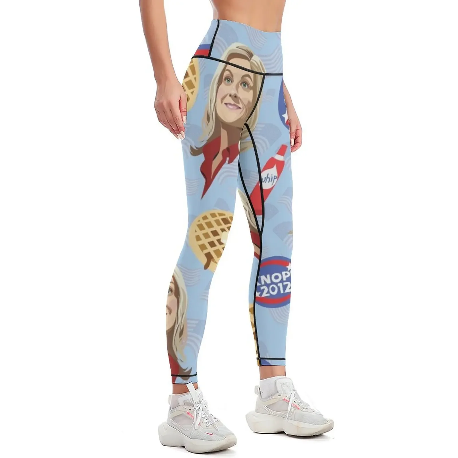 What's Important: Friends, Waffles, and Work Leggings Women sportwear fitness set gym Legging sport for girls Womens Leggings